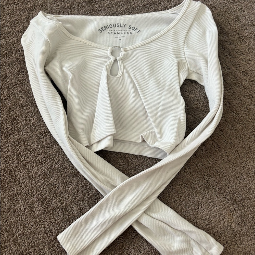 Aeropostale Seriously Soft White Top